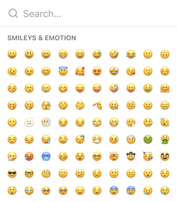 An emoji picker