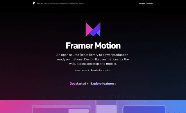 The Framer Motion website